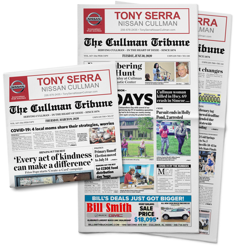 One Year Print Subscription to The Cullman Tribune