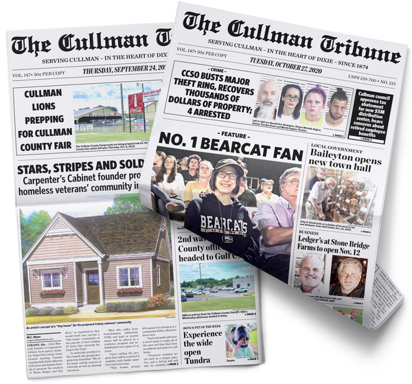 Six Month Print Subscription to The Cullman Tribune